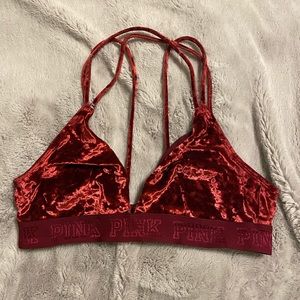 Red velvet PINK bralette